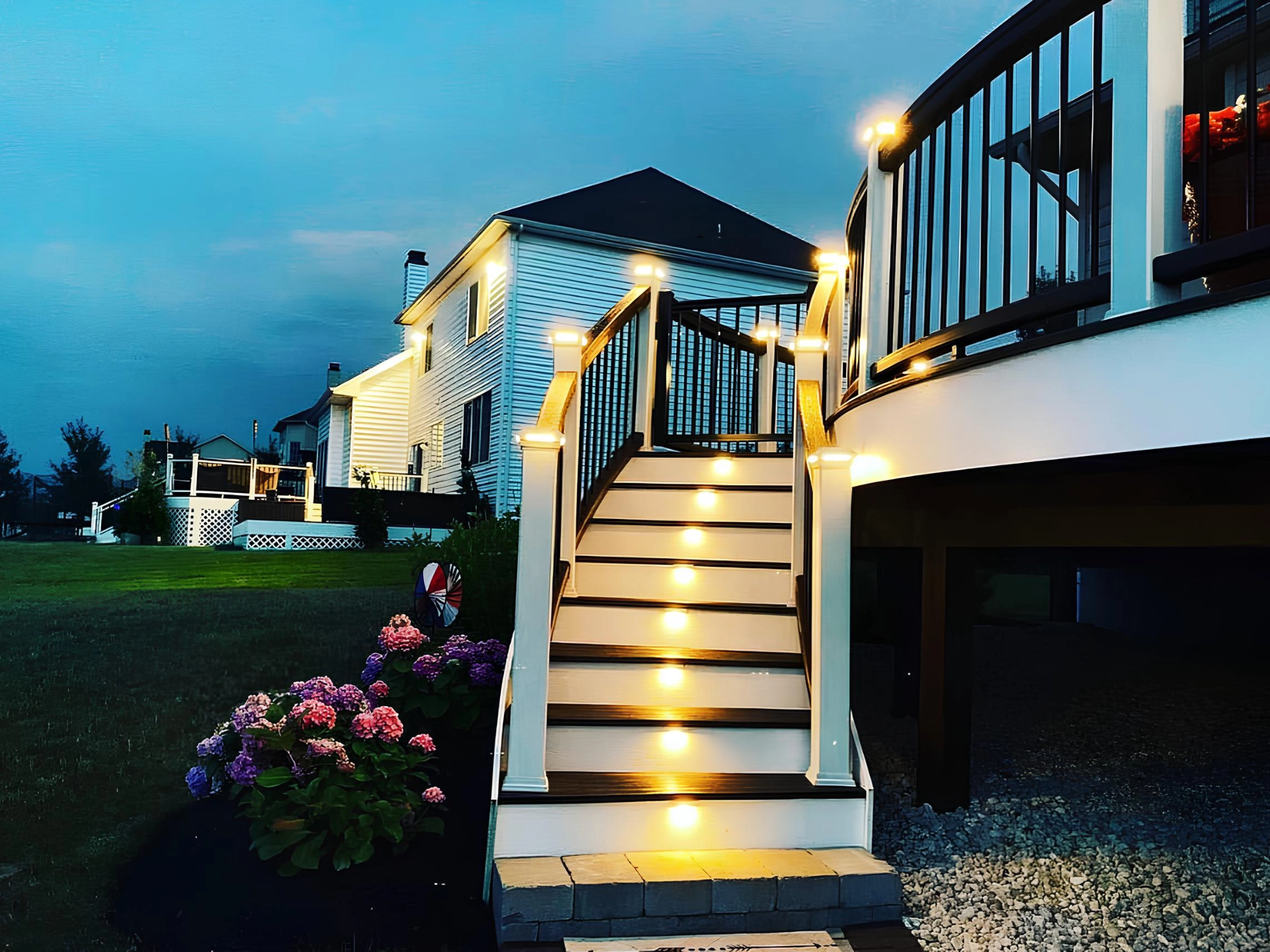 lights-in-elevated-deck-stairs-in-needham-ma
